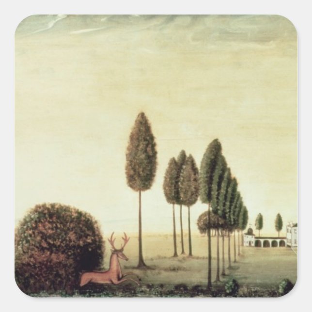 Sticker Carré Scène de chasse 2 (Devant)