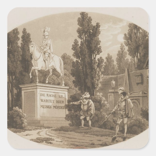 Sticker Carré Scène de "Don Giovanni" (Devant)