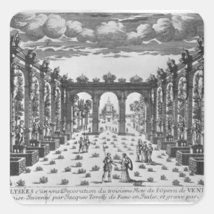 Sticker Carré Scène de Giacomo Torelli pour "Venere Gelosa"