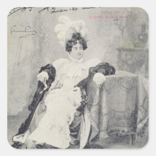 Sticker Carré Scène de l'Acte II de l'opéra "La Boheme"