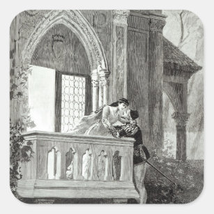 Sticker Carré Scène de l'acte II de Romeo et de Juliet
