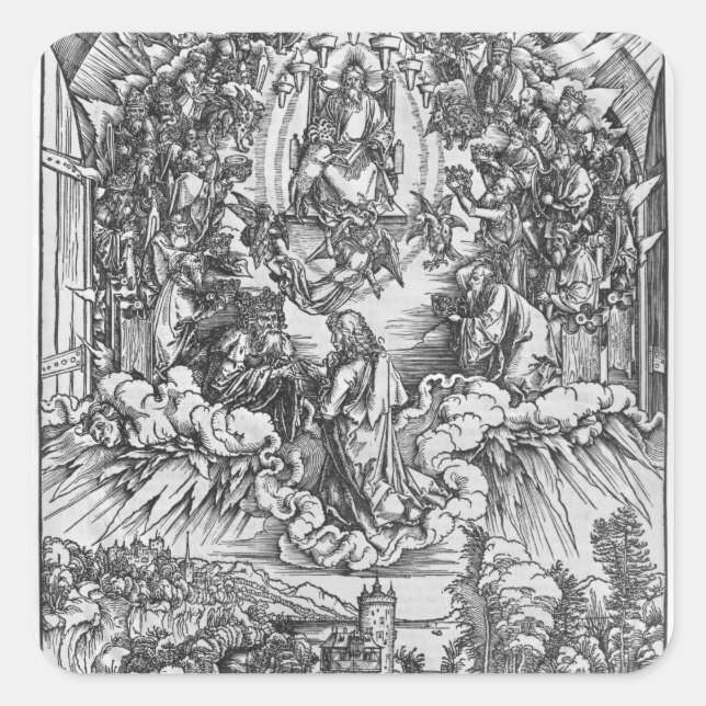 Sticker Carré Scène de l'Apocalypse (Devant)