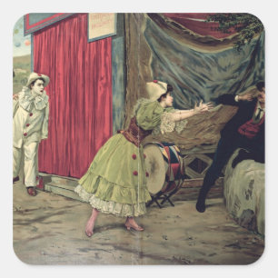 Sticker Carré Scène de l'opéra 'Pagliacci'