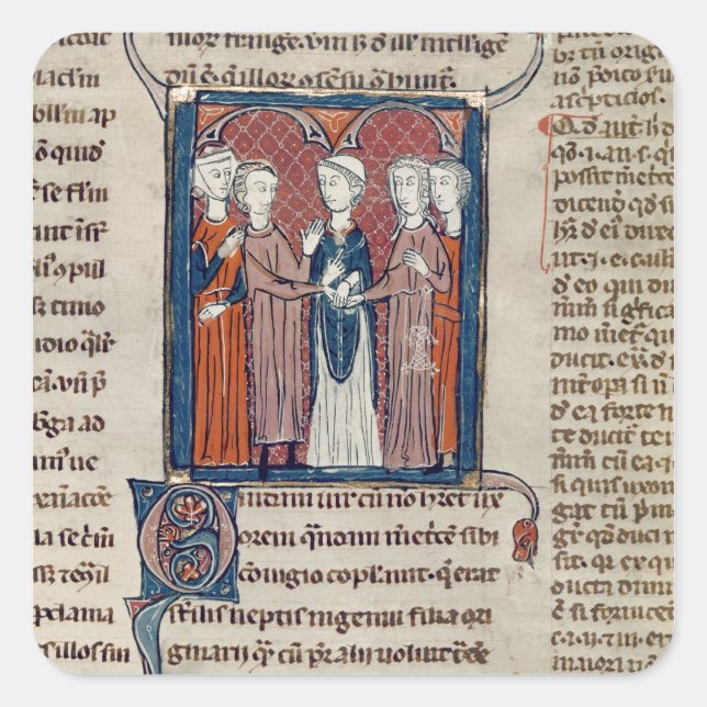 Sticker Carré Scène de mariage, des Décrets de Gratien (Devant)