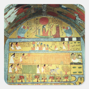 Sticker Carré Scène de récolte sur le mur de l'Est