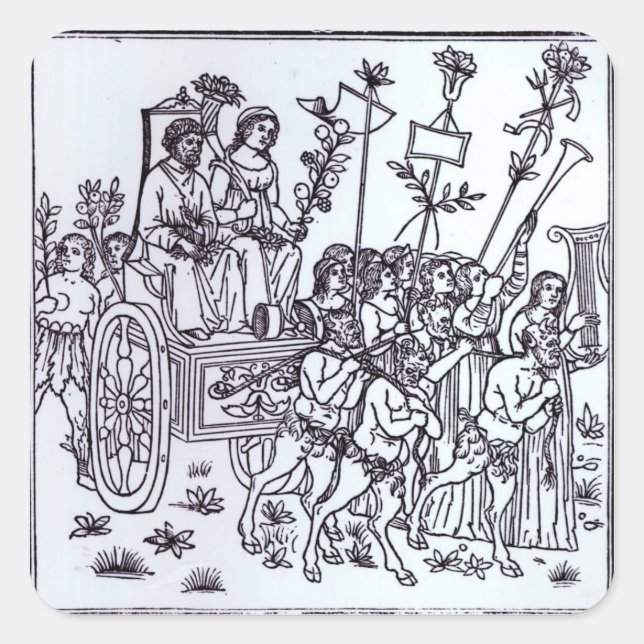 Sticker Carré Scène du Decameron (Devant)