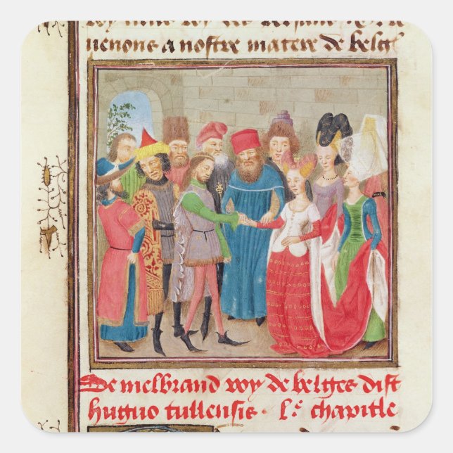 Sticker Carré Scène du mariage (Devant)