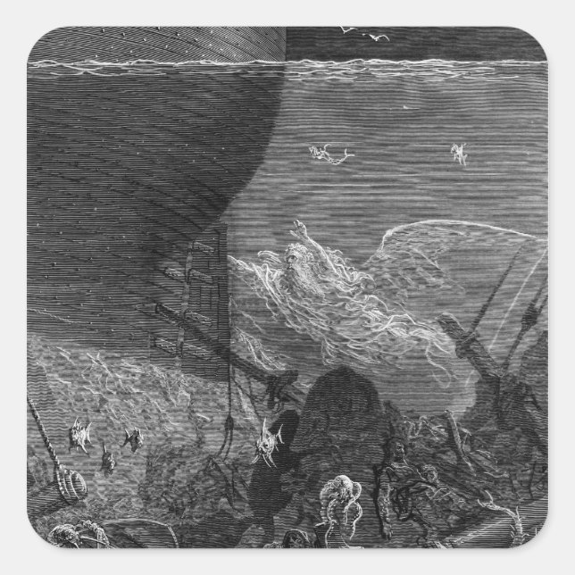 Sticker Carré Scène du "Rime de l'ancien marin" (Devant)