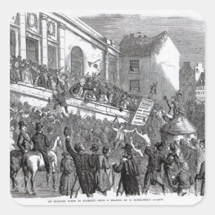 Sticker Carré Scène électorale à Kilkenny