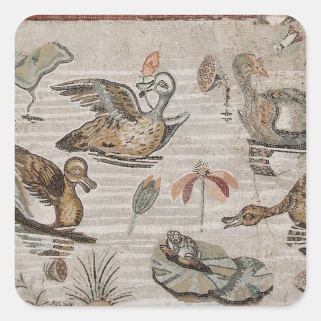 Sticker Carré Scene of waterfowl on the Nile (Devant)