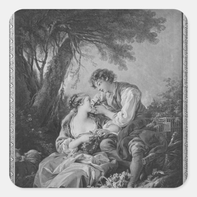 Sticker Carré Scène pastorale (Devant)