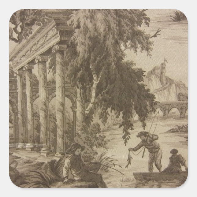 Sticker Carré Scène Toile (Devant)