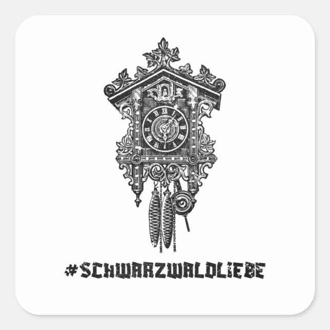 Sticker Carré Schwarzwaldliebe Schwäbisch Heimat Kucksuhr (Devant)