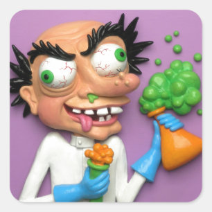 Sticker Carré Scientifique Mad