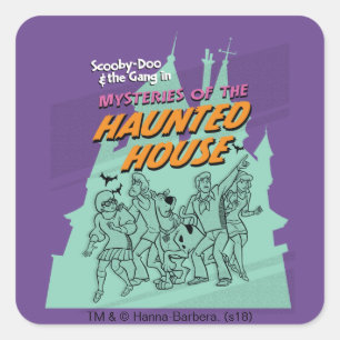 Sticker Carré Scooby-Doo and the Gang "Haunted House"