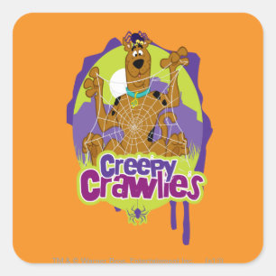 Sticker Carré Scooby-Doo Crawlies Déplaisantes