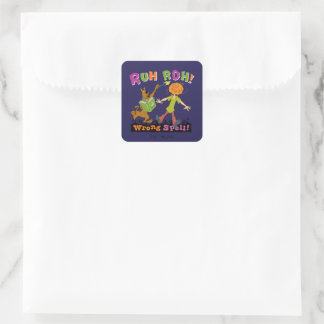Sticker Carré Scooby-Doo | Ruh Roh ! Mauvais sort !