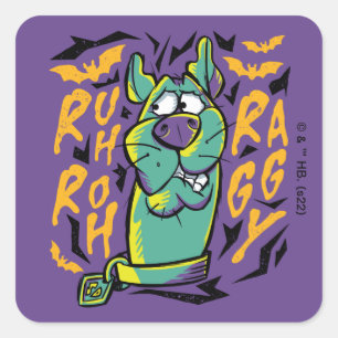 Sticker Carré Scooby-Doo   Ruh Roh Raggy