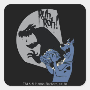 Sticker Carré Scooby-Doo Snack de minuit "Ruh Roh !"