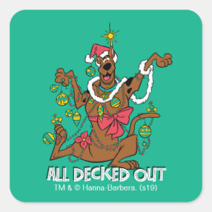 Sticker Carré Scooby-Doo Tout Joué