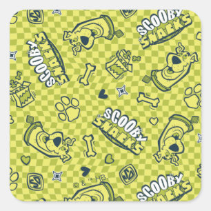 Sticker Carré Scooby Snacks Galore Checker Motif