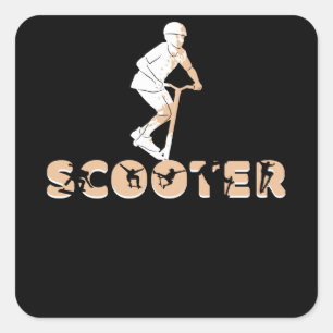 Sticker Carré Scooter