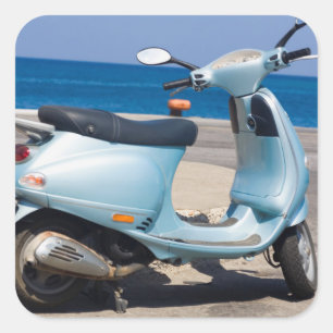 Sticker Carré Scooter sur la plage Ephesus, Turquie