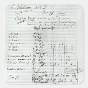 Sticker Carré Score autographe de l'acte III