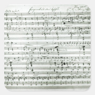 Sticker Carré Score manuscrit 'de DEM d'aus de fragment