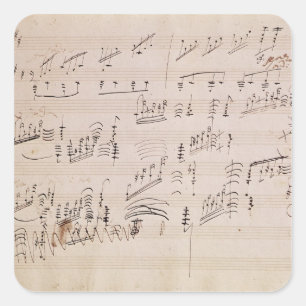 Sticker Carré Score sheet of 'Moonlight Sonata'