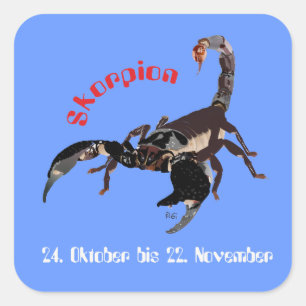 Sticker Carré Scorpion 24 octobre au 22 novembre