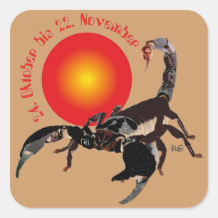 Sticker Carré Scorpion 24 octobre au 22 novembre