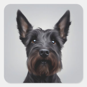 Sticker Carré Scottish Terrier