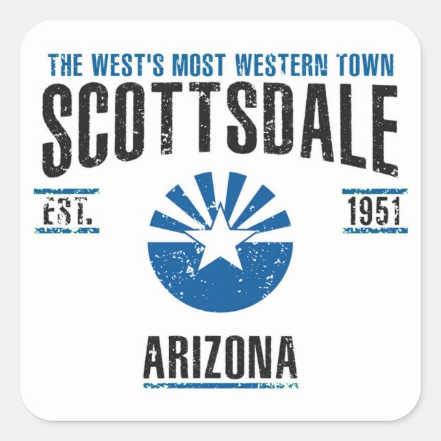 Sticker Carré Scottsdale (Devant)