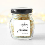 Sticker Carré Script minimaliste moderne | Mariage noir et blanc<br><div class="desc">Ces stickers de mariage élégants et minimalistes sont dotés d'une typographie de script moderne et d'un texte sans serif propre,  pour un design noir et blanc simple et élégant que vous aimerez.</div>