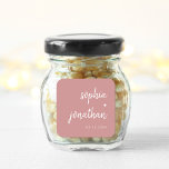 Sticker Carré Script minimaliste moderne Rose poussiéreux | MARI<br><div class="desc">Ces autocollants de mariage élégants et minimalistes présentent une typographie de script moderne blanc et un texte sans serif propre sur un arrière - plan rose poussiéreux pour un design simple et élégant que vous aimerez.</div>
