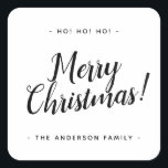 Sticker Carré Script rustique simple et moderne Joyeux Noël<br><div class="desc">Script rustique simple et moderne Joyeux Sticker Carré de Noël</div>