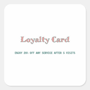 Sticker Carré script simple minimal ajoutez votre texte  carte d