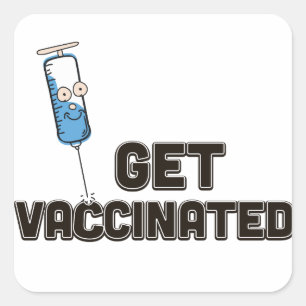Sticker Carré Se faire vacciner
