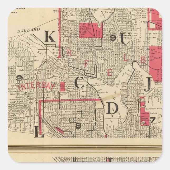 Sticker Carré Seattle (Devant)