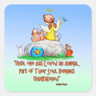 Sticker Carré Secourir l'angle