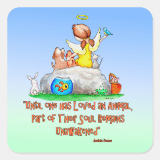 Sticker Carré Secourir l'angle