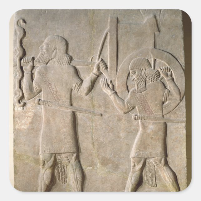 Sticker Carré Secours à deux soldats (Devant)