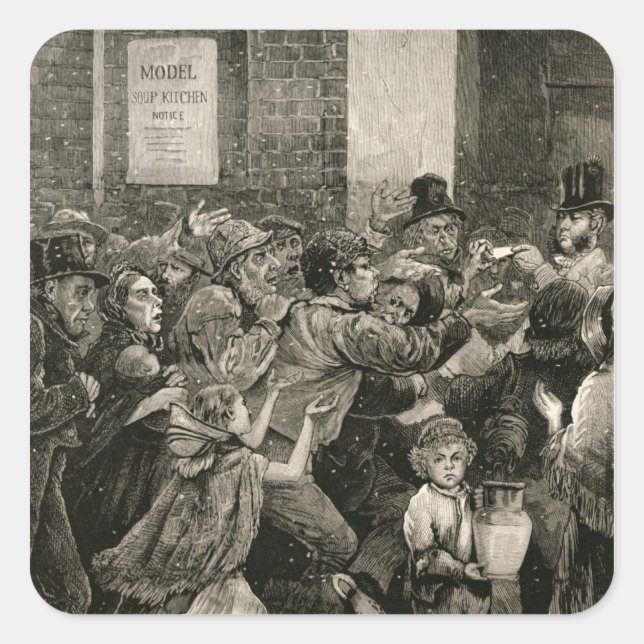 Sticker Carré Secours aux chômeurs de Londres (Devant)