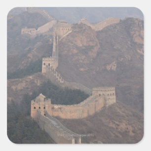 Sticker Carré Section de Jinshanling, Grande Muraille de la