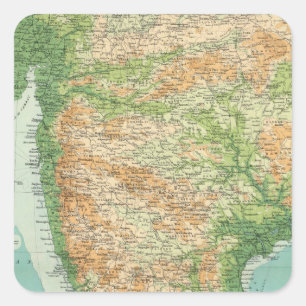 Sticker Carré Section du sud de l'Inde
