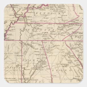 Sticker Carré Section du sud Etats-Unis