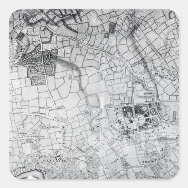 Sticker Carré Section d'une feuille de l'enquête (Devant)