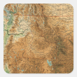 Sticker Carré Section occidentale des Etats-Unis