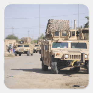 Sticker Carré Sécurité de Humvee pendant une patrouille